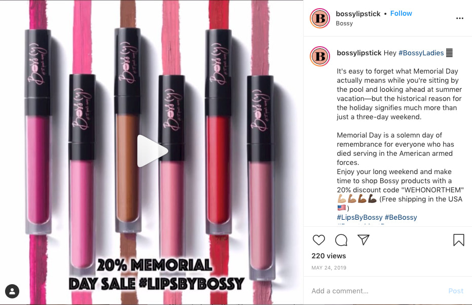 Bossy Cosmetics Instagram Snapshot 2