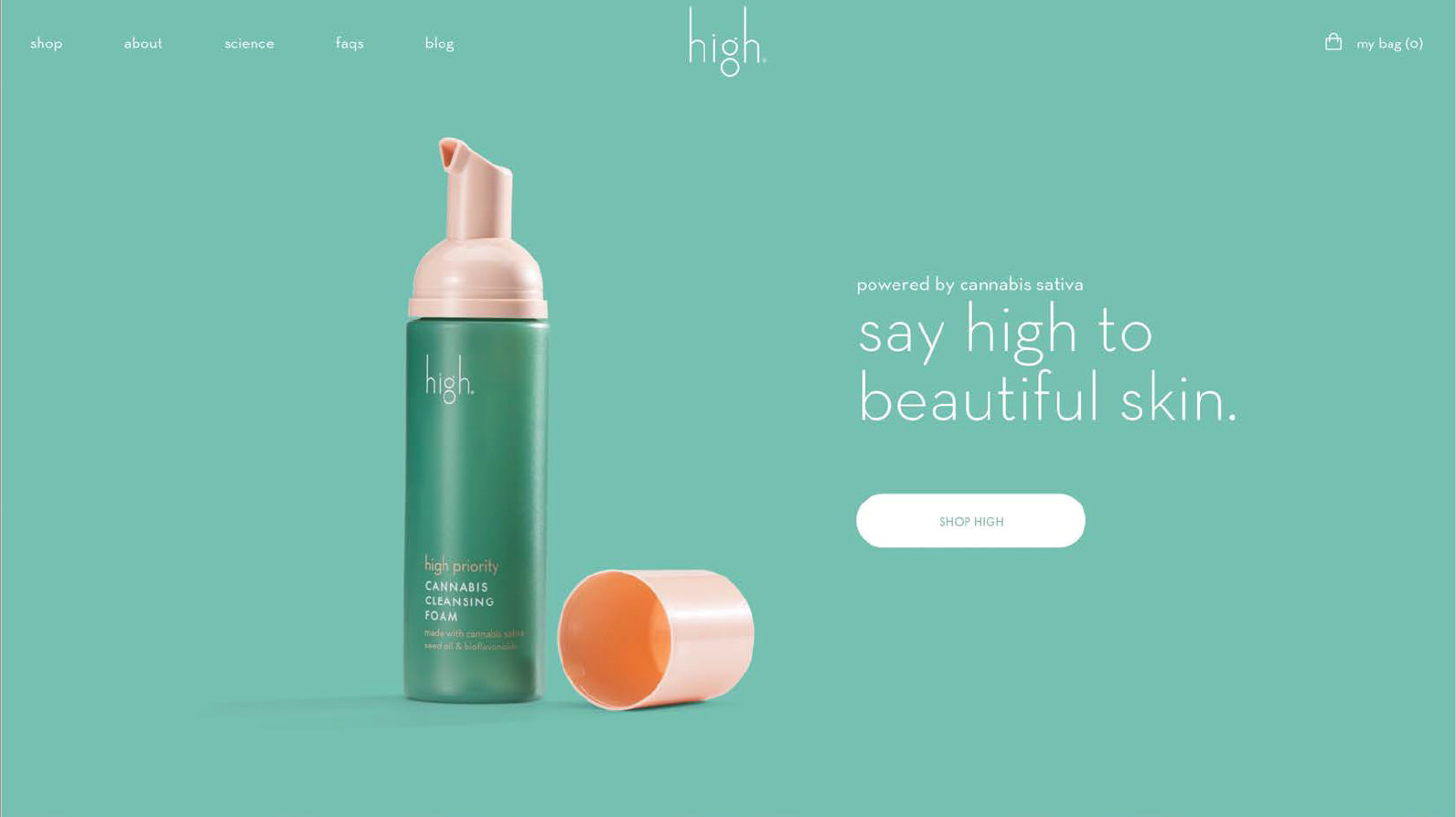 High Beauty Homepage Snapshot