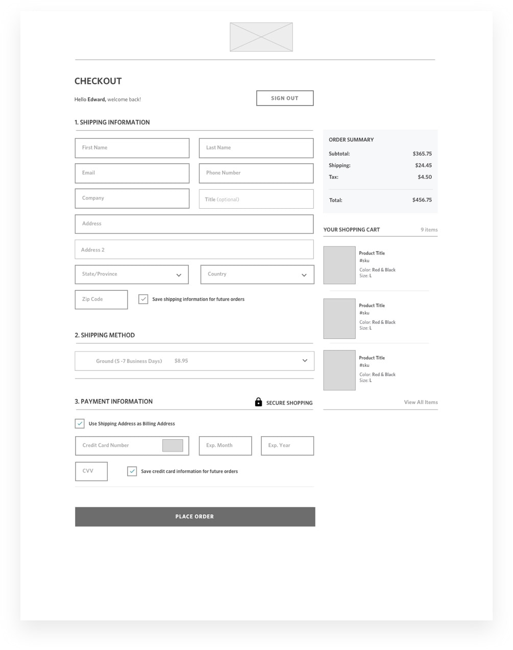 Case study: 's checkout process